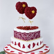 Valentine's Day Wedding Cake
