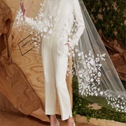 Bridal Pants With Statement Veil