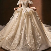 Large "Open Swoop" Ruffles on Skirt