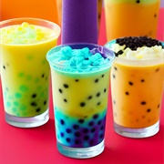 Tutti Frutti Boba Tea With Cotton Candy Boba