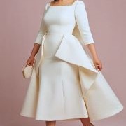 Structured Overskirt Ruffled Around Hips