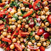 Chickpea, Tomato, Red Onion, Lime, Coriander Salad