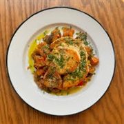 Swordfish Medallion With Shrimp Sauce