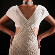 Woven Textured Fabric Dress