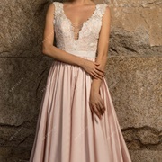 Taffeta and Lace Wedding Dress