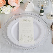 Wedding Using Clear Charger Plates