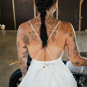 Crisscross Spaghetti Straps on Back of Dress