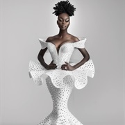 Rigid Ruffles Around Waist