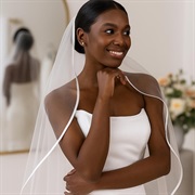 Satin Ribbon Edge on Veil