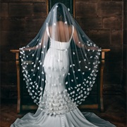 3D Decoration on Wedding Veil
