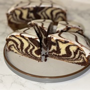 Chocolate Marble Half Moon Cake