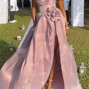 Overskirt Attached With Large 3D Flower