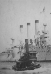 The Fleet Steaming Up North River (1898)