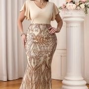 Pattern Made of Sequins on Skirt