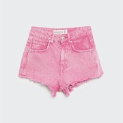 Pink Jeans Shorts Ripped