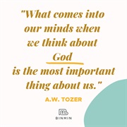 What We Think of God...