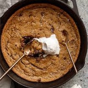 Nutella Tahini Skillet Cookie