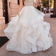Flowy Flounce Ruffles Skirt, Wedding Gown