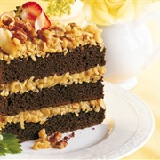 Triple Layer German Chocolate Cake With California Walnuts