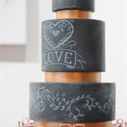 Chalkboard Style Wedding Cake