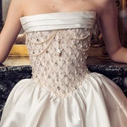 Dangling Bead Decoration All Over Corset