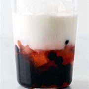 Spumoni Boba Tea With Huckleberry Boba