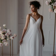 Rounded V-Neck on Dress