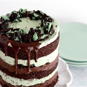 Mint Chocolate Chip Ice Cream Cake