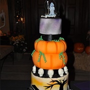 Halloween Themed Wedding Cake