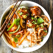 Firecracker Chicken Meatball Bowl