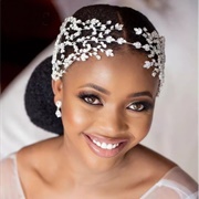 Jeweled Wrap-Style Headpiece for Bride