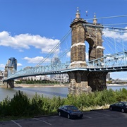 Roebling Suspension Bridge, Cincinatti (Rain Man)