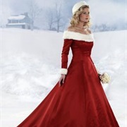 Christmas Themed Wedding Dress