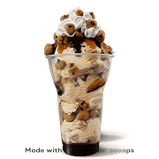 Chocolate Chip Cookie Dough Layered Sundae