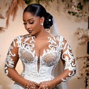 Skin-Tone Beaded Cups on Bodice