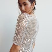 Shaped Sequins Wedding Dress