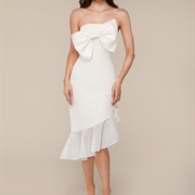 Striped Ruffle at Dress Hem