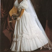 Ruffled Swag Near Bottom of Skirt