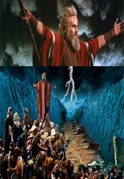 Moses Parting the Red Sea in the Ten Commandments (1956)