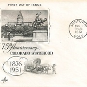 First Day Cover the 75th Anniversary of Colorado Statehood