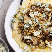 Pan-Fried Polenta With Sauteed Mushrooms