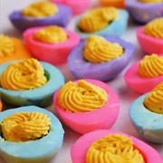 Dyed Deviled Eggs