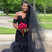 Black Wedding Veil