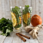 Cinnamon, Ginger, and Mint Tea