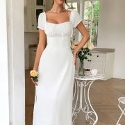 Drawstring Neckline Bodice on Wedding Dress