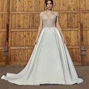 Unadorned Skirt on Wedding Dress