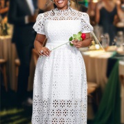 Cutout Lace Overdress