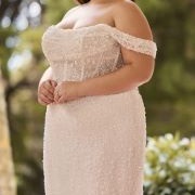 Sequined Lace Wedding Dress