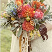 Leather Wrist Cuff on Bride