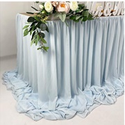 Extra-Long Tablecloth That Ruffles on Floor